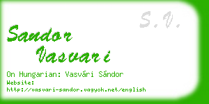 sandor vasvari business card